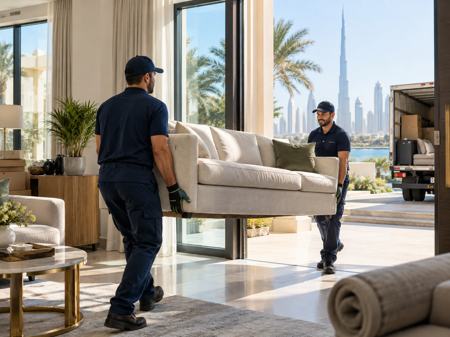 Residential furniture and junk removal from a Dubai home